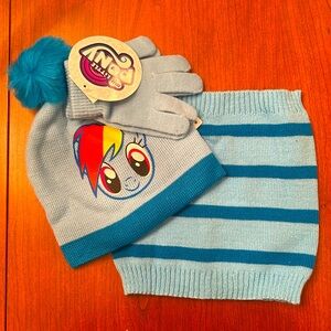 MY LITTLE PONY hat, gloves and gator, 4+